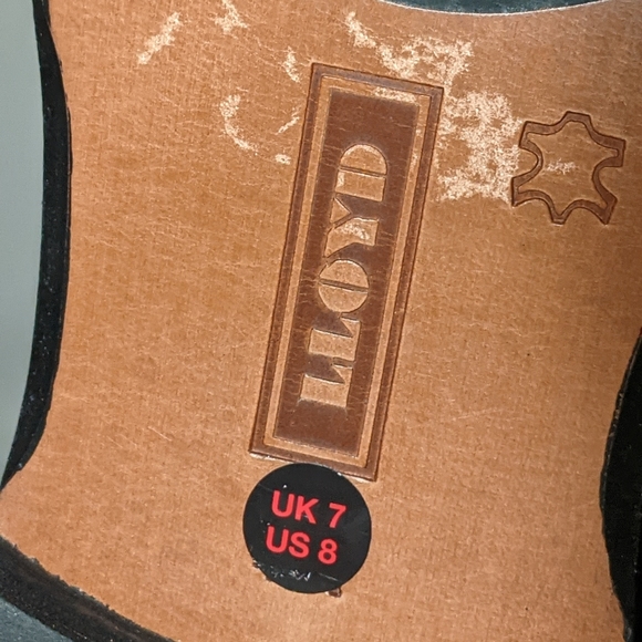 Lloyd of Germany Pete black leather loafer block heel slipper moccasin men's 8 - Picture 2 of 10